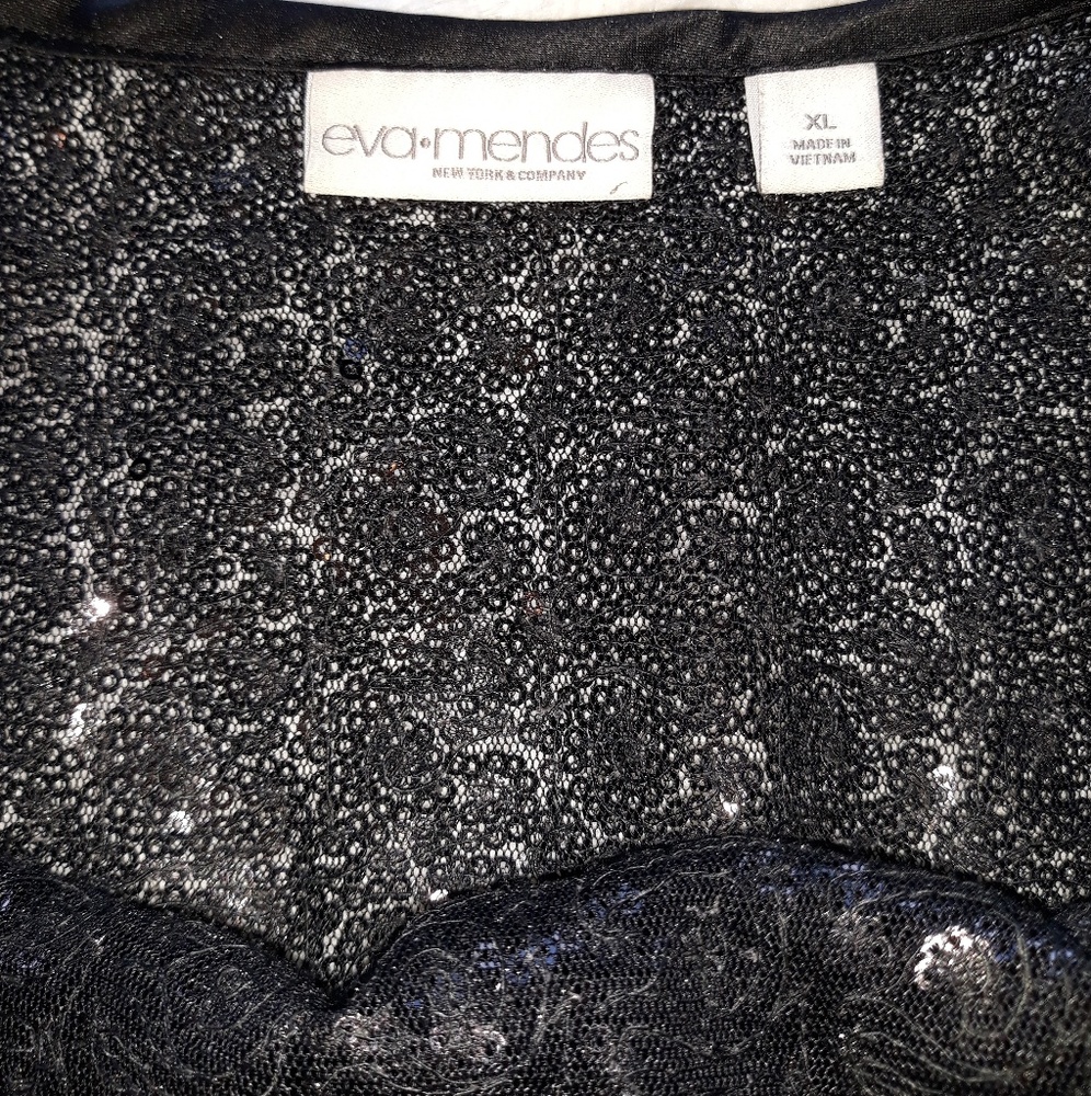 Eva mendes black Jump suits with sequins size XL - Picture 3 of 8